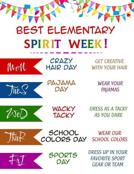 160 free design templates for ‘pta’ Spirit Week Ideas Elementary, Spirit Week Flyer, Event Schedule Design, Spirit Week Ideas, Week Template, Leadership Ideas, School Spirit Week, School Spirit Days, Spirit Days