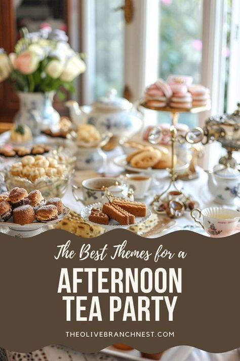 Discover creative afternoon tea party themes perfect for bridal showers, baby showers, and birthdays. Get inspired with unique ideas, including delicious cupcakes and elegant setups to make your party unforgettable. Afternoon Tea Party Ideas, Tea Party Themes, Bridgerton Tea Party, Adult Tea Party, Tea Party Menu, Regency London, Tea Treats, Tea Party Ideas, English Tea Party