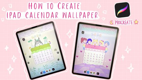 Quick tutorial on how to create simple and cute designs for your ipad calendar wallpapers using Procreate Procreate Calendar, Ipad Calendar, Using Procreate, Ipad Wallpapers, Calendar Ideas, Calendar Wallpaper, Diy Wallpaper, Themes Free, Ipad Wallpaper