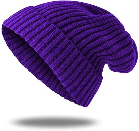 Slouchy Beanies for Women Soft Knit Beanie Hat Cuff Skull Cap Warm Winter Baggy Daily Hat Purple One Size at Amazon Women’s Clothing store Bbb 2023, Parachute Pants Men, Baggy Cargo Pants Men, Obey Beanie, Fashion Animation, Purple Beanie, Piggy Characters, Men Jogger, Characters Outfits