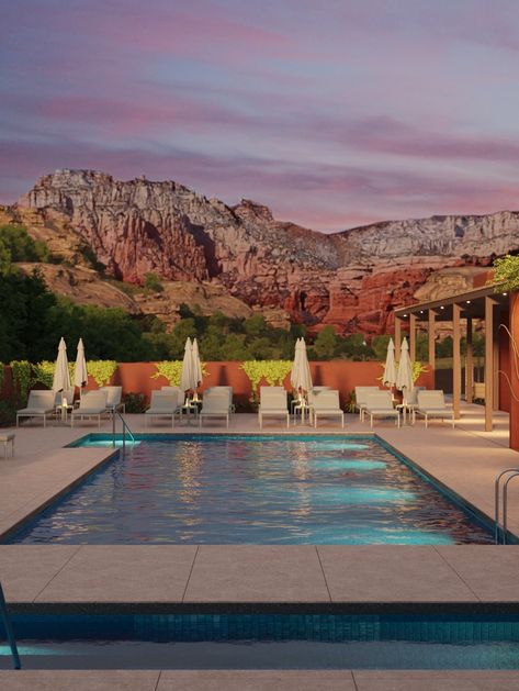 Arizona Spa Resorts, Sedona House, Sedona Spa, Arizona Spa, Sedona Resort, Arizona Resorts, Luxury Massage, Arizona Aesthetic, Desert Vacation