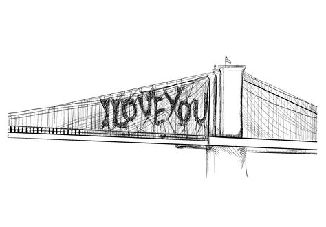 Spiderman Header, Bridge Tattoo, New York Drawing, Bridge Drawing, Spiderman Tattoo, The Amazing Spiderman, Iconic Celebrities, Miles Spiderman, I Love You Drawings