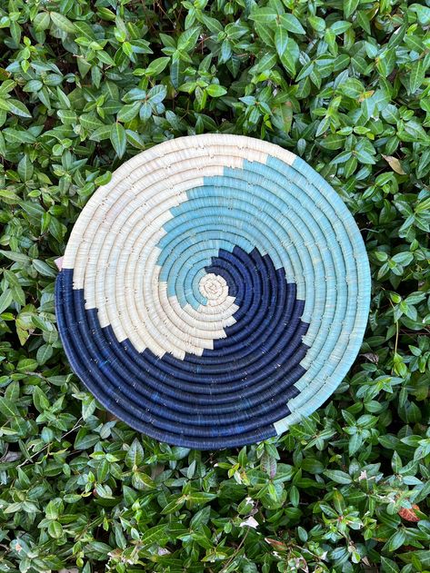 Coil Wrapped Baskets, Basket Coiling, Diy Coastal Decor, African Baskets Wall, Hanging Basket Wall, Uganda Africa, Rope Bowls, Colorful Texture, African Basket