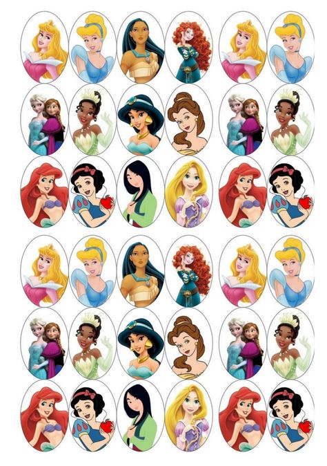 Disney Princess Stickers, Disney Stickers Printables, Disney Princess Printables, Disney Princess Cake Topper, Disney Princess Birthday Cakes, New Monster High Dolls, Disney World Princess, Disney Princess Cupcakes, Baby Disney Characters