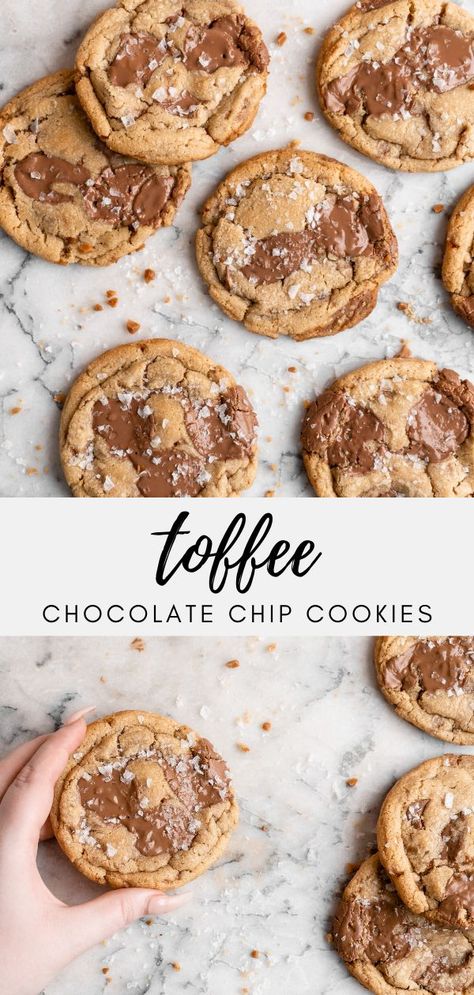 Brown Butter Toffee Chocolate Chip, Toffee Chocolate Chip Cookies, Toffee Chocolate, Milk Chocolate Chip Cookies, Toffee Cookies, Butter Toffee, Chocolate Toffee, Ginger Cookies, Cookies Recipes Chocolate Chip