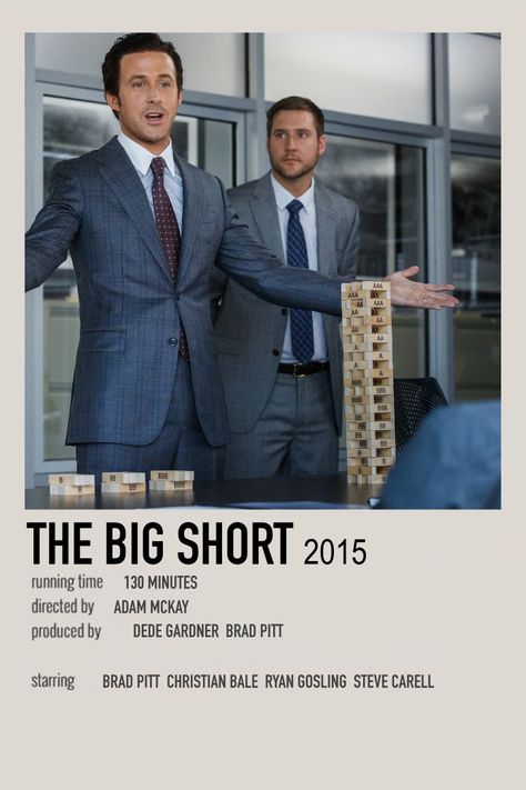 alternative movie poster by me The Big Short Movie Poster, The Big Short Poster, The Big Short Movie, Film Decor, The Big Short, Big Shorts, Film Journal, New Movies To Watch, Movie Poster Wall