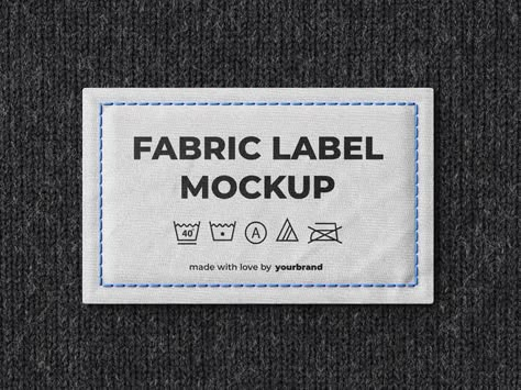 Fabric label mockup template | Free Psd #Freepik #freepsd #frame #mockup #sale #label Label Logo Design, T Shirt Label, Clothing Labels Design, Label Mockup, 타이포그래피 포스터 디자인, Shirt Label, Free Labels, Stationery Mockup, Fabric Labels