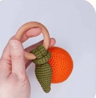 Amigurumi Crochet Orange Rattle Pattern – Amigurumi Crochet Orange, Baby Orange, Amigurumi Cow, Chicken Pattern, Crochet Chicken, Crochet Mushroom, Cat Amigurumi, Amigurumi Elephant, Crochet Fabric