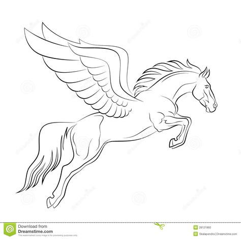 pegasus outline | Pegasus Stock Photo - Image: 28121860 Pegasus Outline, Hercules Background, Pegasus Drawing, Tattoo Para, Pegasus Tattoo, Wolves Art, Drawing Horse, Malcolm Liepke, Pegasus Art