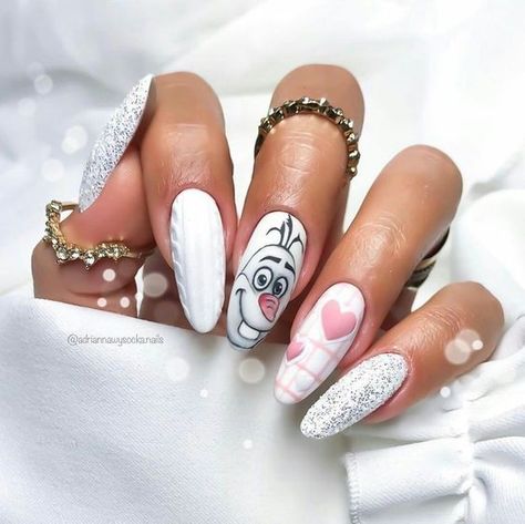 Frozen Nails, Disney Acrylic Nails, Nail Designs Valentines, Her Nails, Christmas Nails Acrylic, Disney Nails, Popular Nails, Festival Nails, Cute Nail Art