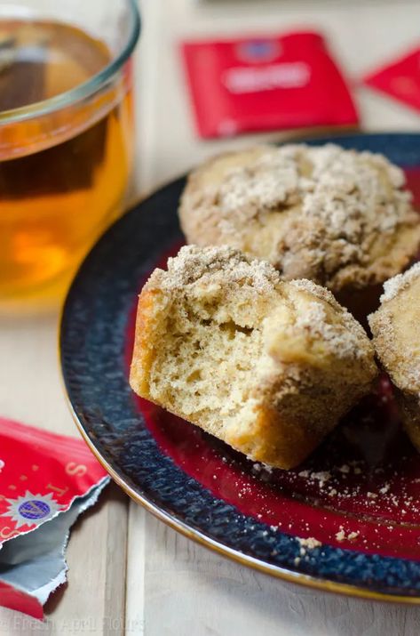 Chai Spiced Muffins: Buttery, brown sugar muffins spiced with cardamom and topped with a chai spiced streusel give a whole new dimension to your morning muffin. Patriotic Bundt Cake, Brown Sugar Muffins, Spiced Muffins, Cardamom Recipe, Cinnamon Streusel Coffee Cake, Muffin Flavors, Streusel Coffee Cake, Cinnamon Coffee Cake, Coffee Cake Muffins