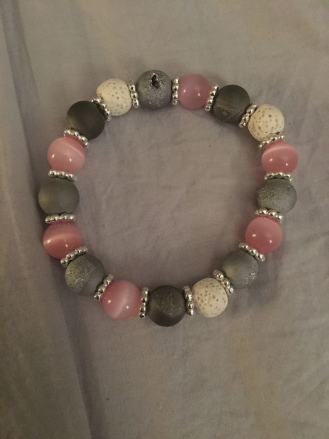 Lava Bead Bracelet Diy, 8mm Bead Bracelet Ideas, Lava Bead Necklace, Lava Beads Bracelet, Lava Bracelet Ideas, Lava Bead Bracelet Ideas, Pink Bead Bracelet Ideas, Lava Bead Jewelry, Bead Bracelet Ideas