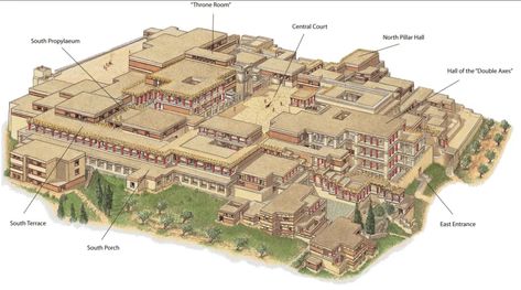 The Aegean in the Bronze Age-Global Architecture – AYLİN ŞEN Knossos Palace, Bronze Age Civilization, Ancient Greek City, Grand Staircase, Bronze Age, Stonehenge, City Maps, Historical Architecture, Ancient Civilizations