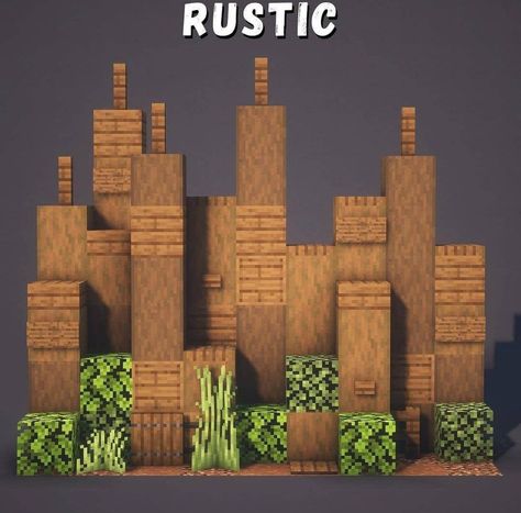 Minecraft Wall Designs, Minecraft Castle Designs, Minecraft Wall, Minecraft Structures, Minecraft Interior Design, Minecraft House Plans, Bangunan Minecraft, Minecraft Cottage, Easy Minecraft Houses