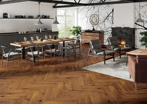 Engineered Wood Floors Oak, Direct Wood Flooring, Parquet Design, Antique Flooring, Floor Heating Systems, Casa Vintage, Herringbone Floor, Engineered Flooring, Solid Wood Flooring