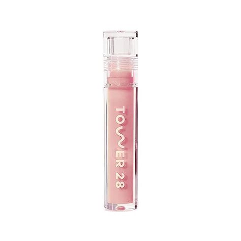 Tower 28 Lip Gloss Oat, Tower 28 Gloss, Tower 28 Lip Gloss, Marvel Bag, Tower 28, Vegan Lip Gloss, Lip Jelly, Beauty Works, Pink Lip Gloss