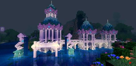 build in minecraft pocket edition Water Build Minecraft, Atlantis Minecraft Ideas, Sea Castle Minecraft, Minecraft Jellyfish House, Avatar Pandora Minecraft Builds, Angelic Minecraft Builds, Minecraft Clouds Build, Cloud Minecraft Build, Minecraft Sea Wall