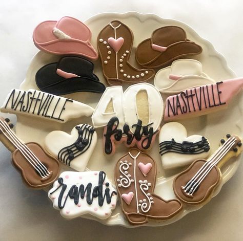 Morgan Wallen Cookies Decorated, Nashville Birthday Cookies, Nashville Cookies Decorated, Morgan Wallen Cookies, Nashville Cookies, Decorator Cookies, Nashville Decor, 12 Birthday, Nashville Bachelorette Party