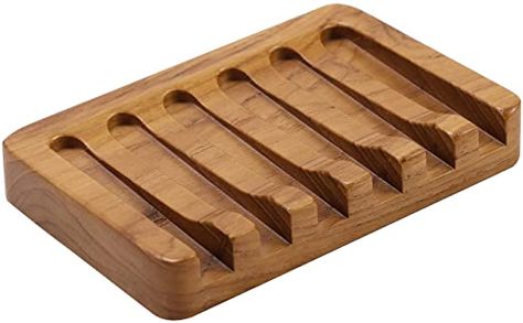 HTB Soap Dish for Shower with Drainage, Teak Wood Bathroom Soap Holder for Soap Bar， Self Draining Soap Container for Kitchen Sponage : Amazon.co.uk: Home & Kitchen Drainage Design, Soap Dish For Shower, Wood Soap Dish, Wooden Soap Dish, Bathroom Soap Holder, Bar Soap Holder, Natural Teak Wood, Waterfall Design, Shower Bathroom