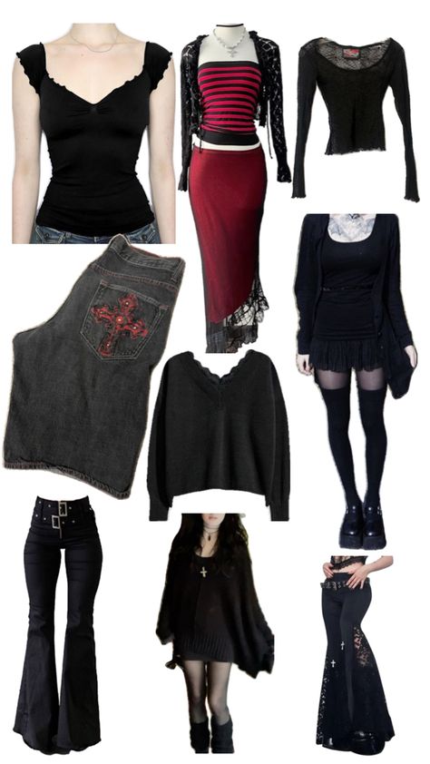 Goth clothes Goth Mood Board, Alt Goth Outfits, Alt Outfits, Vampire Girls, Body Reference Poses, Rock Outfits, Winter Fits, Goth Outfits, Lookbook Outfits