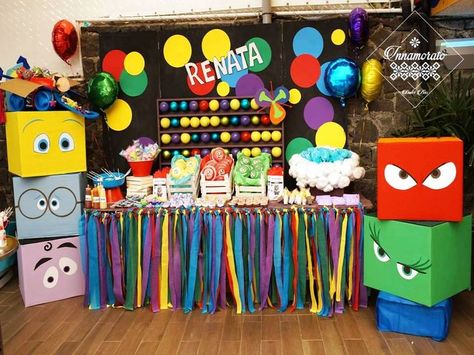 Inside Out Party, Inside Out Party Ideas, Pixar Party, Diy Party Ideas, Girl Birthday Themes, Mindy Kaling, Birthday Themes, Trunk Or Treat, 6th Birthday Parties