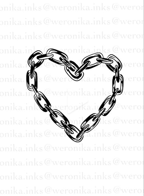 Patchwork Heart Tattoo, Chain Link Heart Tattoo, Chained Heart Tattoo, Rope Heart Tattoo, Heart Chain Tattoo, Barb Wire Heart Tattoo, Tattoos Patchwork, Rope Heart, Bus Ideas