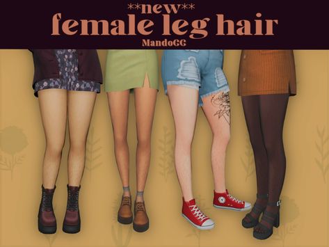 Female Leg Hair (New Version) Sims 4 Body Hair, Hair Sims 4 Cc, Hear Ye Hear Ye, Sims 4 Cas Mods, Free Sims 4, Sims 4 Body Mods, Sims 4 Cc Folder, Best Sims, Best Body