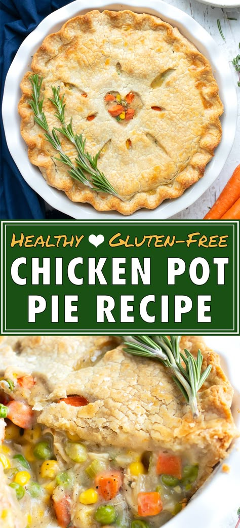 Gluten Free Kid Friendly Dinners, Chicken Pot Pie Gluten Free, Pot Pie Gluten Free, Gluten Free Pot Pie, Dinner Party Main Dish, Dairy Free Chicken Pot Pie, Classic Chicken Pot Pie Recipe, Gluten Free Chicken Pot Pie, Chicken Potpie