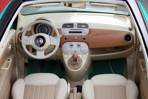 2010 Fiat 500C Sardinia by Romeo Ferrari picture - doc369695 Fiat 500 Accessories, Fiat 500 Interior, Fiat 500 Cabrio, Fiat 500c, New Fiat, Alfa Romeo Mito, Girly Car Accessories, Fiat Cars, Girly Car