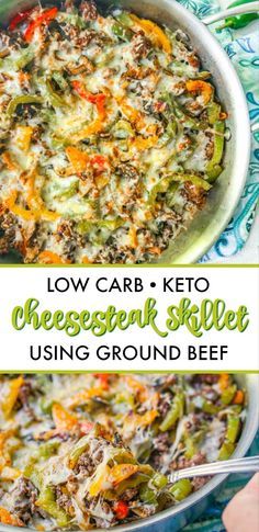 Keto Hamburger Dinner Recipes, Cheesesteak Recipe Ground Beef, Bariatric Beef Recipes, Keto Dinner Family, Easy Healthy Recipes Low Carb, Organic Keto Recipes, Keto Cheesesteak Skillet, Keto Dinner Ideas Easy Quick, Keto Lowcarb Recipes