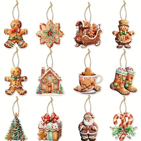 Gingerbread Man Theme Christmas Party Decoration, Cute Pendant, Christmas Party Gift, Charm Hanging Ornament - Temu Paper Pendant, Red Christmas Decor, Classroom Birthday, New Year Decoration, Christmas Gingerbread Men, Christmas Party Gift, Christmas Pendant, Christmas Party Decorations, Christmas Gingerbread