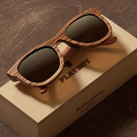 woodeez, wooden, sunglasses, wood, playboy Evergreen Photography, Wood Glasses Frames, Stylish Glasses For Men, Wooden Pens, Wooden Objects, Wood Jewelery, Gallery Ideas, Bamboo Crafts, Wooden Pen