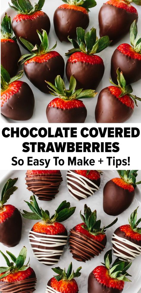 Dipped Strawberries Recipe, Chocolate Covered Strawberry Recipe, Chocolate Covered Fruit, Make Ahead Desserts, Valentine Desserts, Chocolate Dipped Strawberries, Strawberry Dip, Covered Strawberries, Chocolate Strawberries