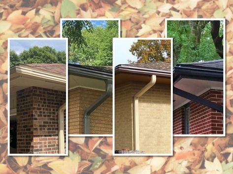 The color of your gutters actually enhances your home more than you think. The right gutter color can not only complement the exterior of your home but will also highlight certain features. Choosing a gutter system that comes in a variety of different colors will allow you to get a perfect match for your home and personal style preferences. Luckily, LeafGuard® Gutters comes in a wide variety of colors to enhance your curb appeal. House Gutters, Gutter Colors, Tan House, Gutter Guard, Home Solutions, Roof Colors, Cleaning Gutters, Home Home, Curb Appeal