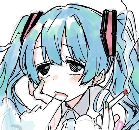 miku is a stoner. rip bozo Rip Bozo, Hatsune Miku, Anime