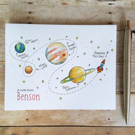 Spaceship Tattoo, Planet Birthday, Kids Notes, Space Explorer, Outer Space Birthday, Dragon Birthday, Space Adventure, Space Birthday, Just Because Gifts