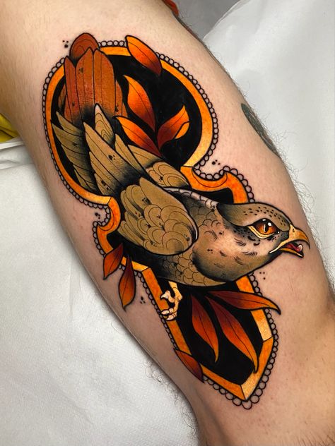 Neo Traditional Calf Tattoo, Neo Tattoo, Neotraditional Tattoo, Cat Window, Animal References, Bird Tattoo, Calf Tattoo, New School Tattoo, School Tattoo