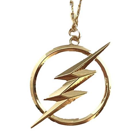 Flash Necklace, Flash Symbol, Gold Lightning, Super Hero Shirts, Flash Barry Allen, Fandom Jewelry, Lightning Bolt Necklace, Reverse Flash, The Flash Grant Gustin