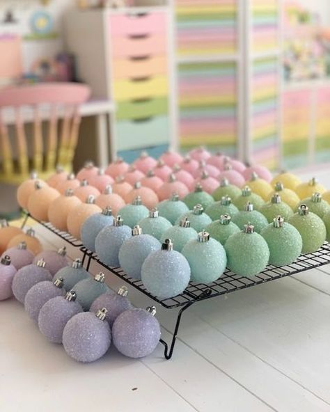 #pastelchristmas hashtag on Instagram • Photos and videos Tree Baubles, Rainbow Christmas, Baubles Christmas, Pastel Christmas, Rainbows Christmas, Christmas Yard, Christmas Tree Baubles, Coastal Christmas, Rainbow Items