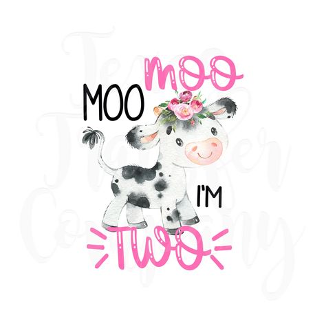 Girls Second Birthday, Birthday Cow, Cow Birthday Parties, 2nd Birthday Party For Girl, Farm Themed Birthday Party, Girls Birthday Party Themes, Second Birthday Ideas, Cow Birthday, Farm Animal Birthday