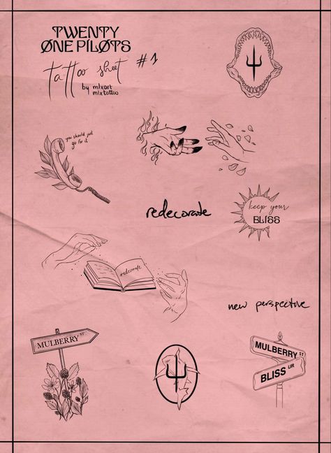 Twenty One Pilots tattoos designed by insta art : @mlxart // twitter : @mlxart Tatuagem Twenty One Pilots, Twenty One Pilots Tattoo, Scaled And Icy, Pilot Tattoo, Twenty One Pilots Art, Twenty One Pilots Aesthetic, Pilots Art, Design Tattoos, 21 Pilots