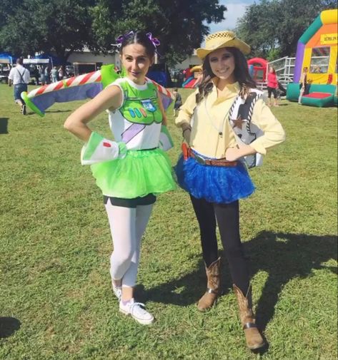 buzz lightyear & woody costume #halloween #costume #halloweencostume #buzightyear #woody #toystory #toystorycostume #disney #disneycostume #funny #funnycostume #dressup #bestfriendcostume #groupcostume #bffhalloweencostumes Buzz Lightyear Costume Girl, Buzz Costume Women, Buzz Lightyear Costume Women Diy, Diy Buzz Light Year Costume Women, Buzzlight Year Halloween Costumes, Buzz And Woody Costume, Buzz Lightyear Costume Women, Buzz Light Year Costume, Disfraz Buzz Lightyear