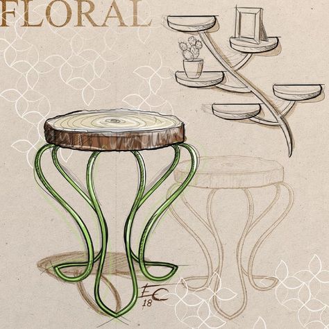 Home Decor Drawings, Cool Side Table, Table Sketch Design, Drawing Table Design, Table Drawing Sketch, Design Concept Sheet, Cool Side Tables, Furniture Design Drawing, Glam Table Decor