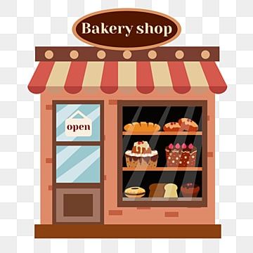 Cute Bakery Exterior, Bakery Drawing, Bakery Window, Baking Wallpaper, Window Vector, Window Clipart, English Homework, Bakery Shop Design, Scale Model Ships