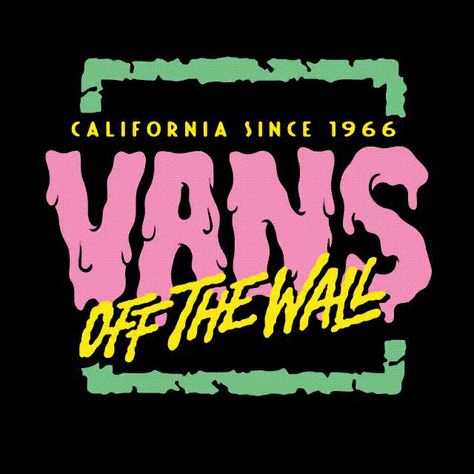 80s Animation, Wall Logo, Skate Art, Vans Logo, Art Van, Skateboard Art, Logo Sign, Typography Tshirt, Vans Off The Wall