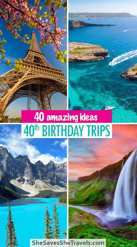 40th Birthday Trip Ideas, 40th Birthday Trip, Birthday Trip Ideas, 40th Bday Ideas, Trip Destinations, Birthday Travel, Best Vacation Spots, Alaskan Cruise, Travel Plan