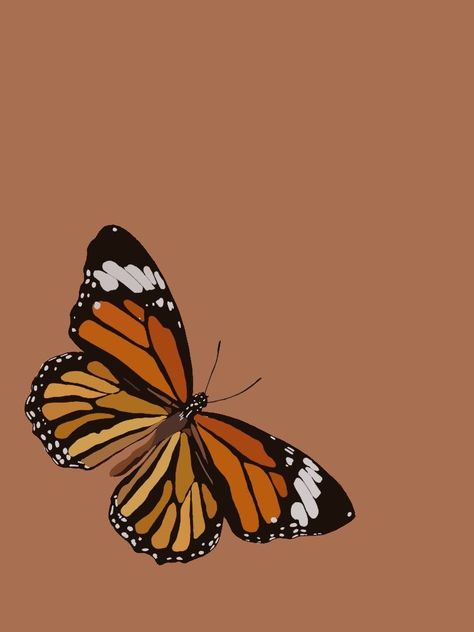 Brown Butterfly Drawing, Twister Tattoo, Butterfly Procreate, Monarch Butterfly Aesthetic, Wallpaper Mariposas, Butterfly Digital Art, Fall Butterfly, Butterfly Monarch, Baby Animal Drawings