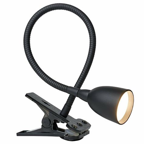 Ebern Designs Liberty Hill Flexible Clamp 22" Desk Lamp | Wayfair Gooseneck Lamp, Black Lamp Base, Light Dimmer Switch, Clamp Lamp, Clip Lamp, Classic Table Lamp, Mini Table Lamps, Globe Decor, Fixture Table