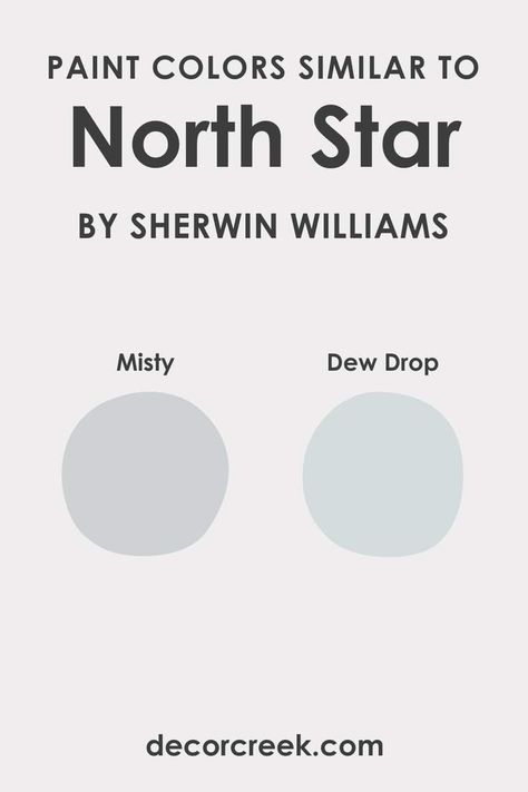 Colors Similar to North Star SW-6246 by Sherwin-Williams Sw North Star, Sw 6247 Krypton, Sw Misty, Paint 2024, Trim Colors, Dew Drops, House Paint, Trim Color, Coordinating Colors