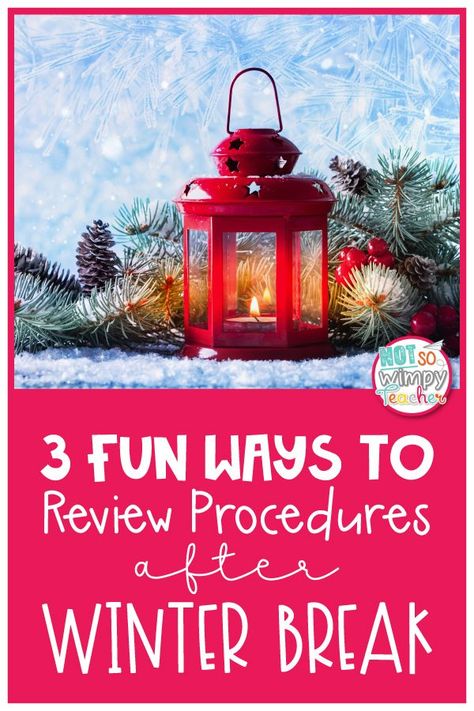 These fun and FREE activities are perfect for reviewing classroom procedures after winter break! Reviewing Procedures After Break, Reviewing Rules After Winter Break, Classroom Activities High School, After Winter Break Classroom Activities, School Procedures, Winter Break Activities, January Activities, In A Perfect World, Building Classroom Community